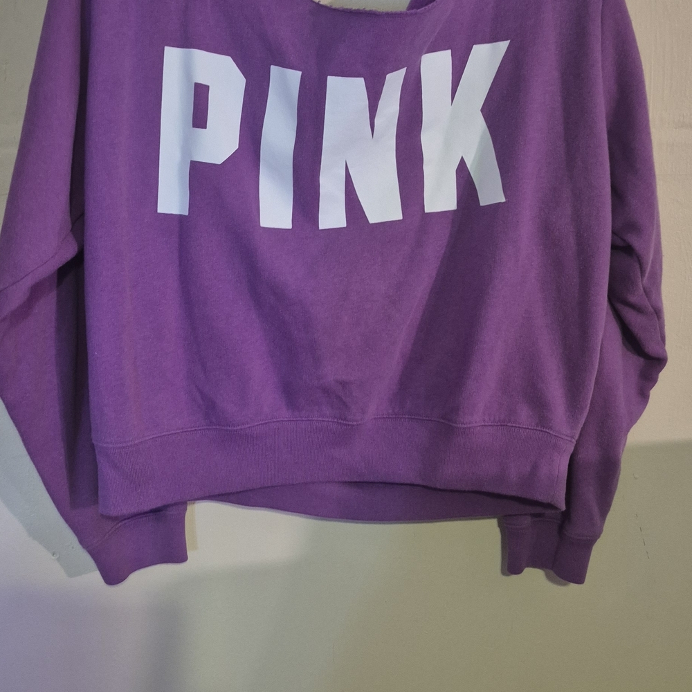 PINK Victoria's Secret Women's Lavender Crew Neck Sweater